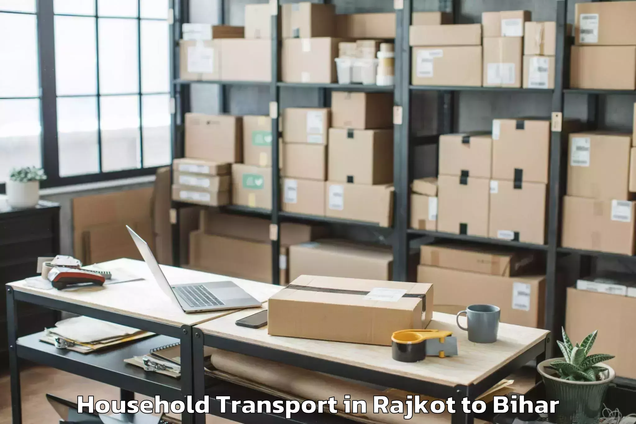 Professional Rajkot to Masrakh Household Transport